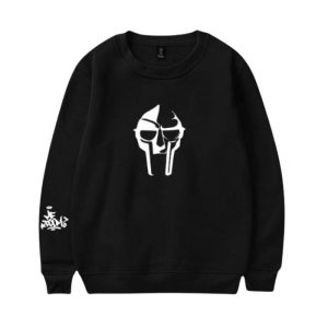 Black MF DOOM Sweatshirt Printed Metal Face Graphics Unisex