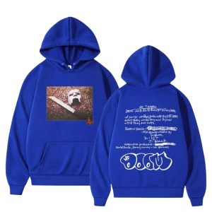 MF DOOM Madvillain Note & Mask Double Sided Hoodie Blue