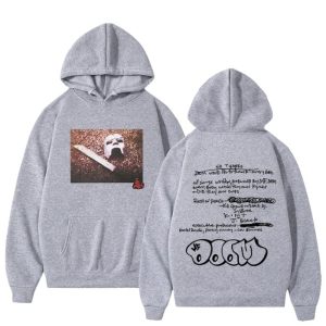 MF DOOM Madvillain Note & Mask Double Sided Hoodie Grey