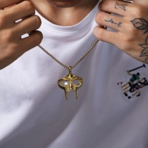 MF DOOM Necklace Gold Mask Pendant Chain GÇô Premium Hip Hop Jewelry
