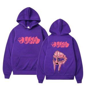 MF DOOM Purple Dripping Mask Logo Hoodie