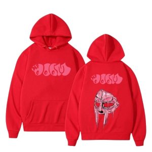 MF DOOM Red Dripping Mask Logo Hoodie