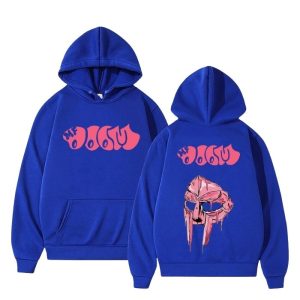 MF DOOM Royal Blue Dripping Mask Logo Hoodie