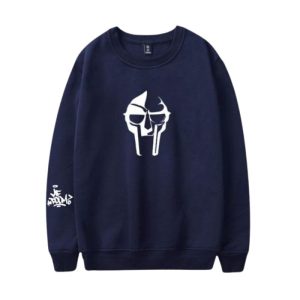 MF DOOM Sweatshirt Navy Blue Villain Mask Printed