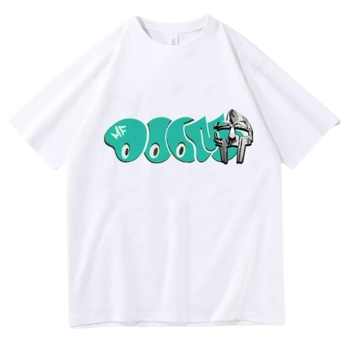 T-shirt Mf Doom Letter White T-shirt Mf Doom Letter White