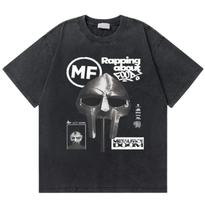 MF DOOM Graffiti Washed Vintage Striped Shirt