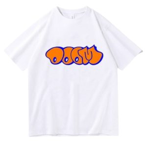 MF Doom Orange Logo T-Shirt Bold Streetwear Look