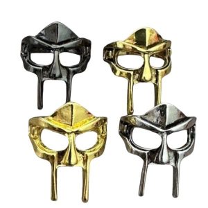 MF DOOM Ring Collection Gold Silver Black Set