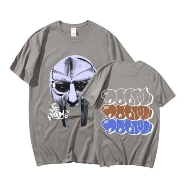 MF DOOM T Shirt Madvillain Grey Graphic MF DOOM T Shirt Madvillain Grey Graphic